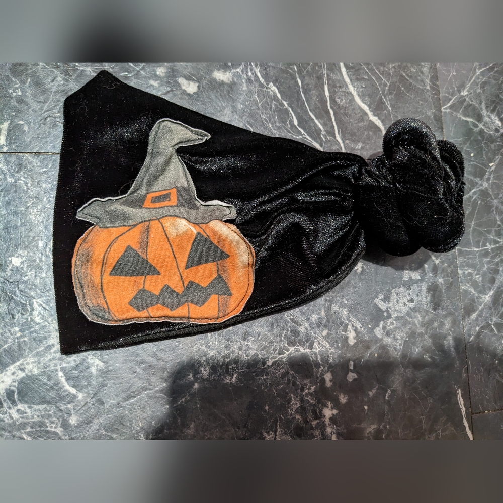 Pumpkin top knot headwrap bow